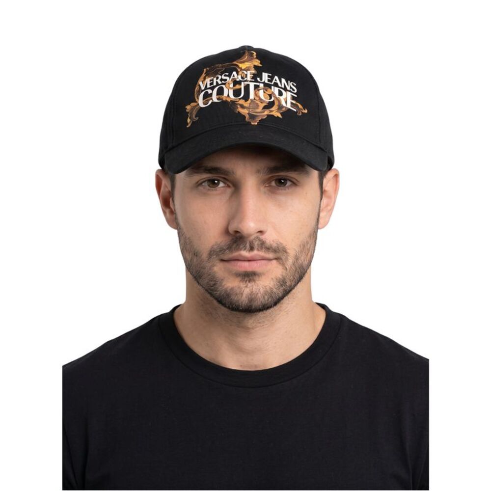 Versace Jeans Couture Women's Black Baroque Logo Baseball Cap